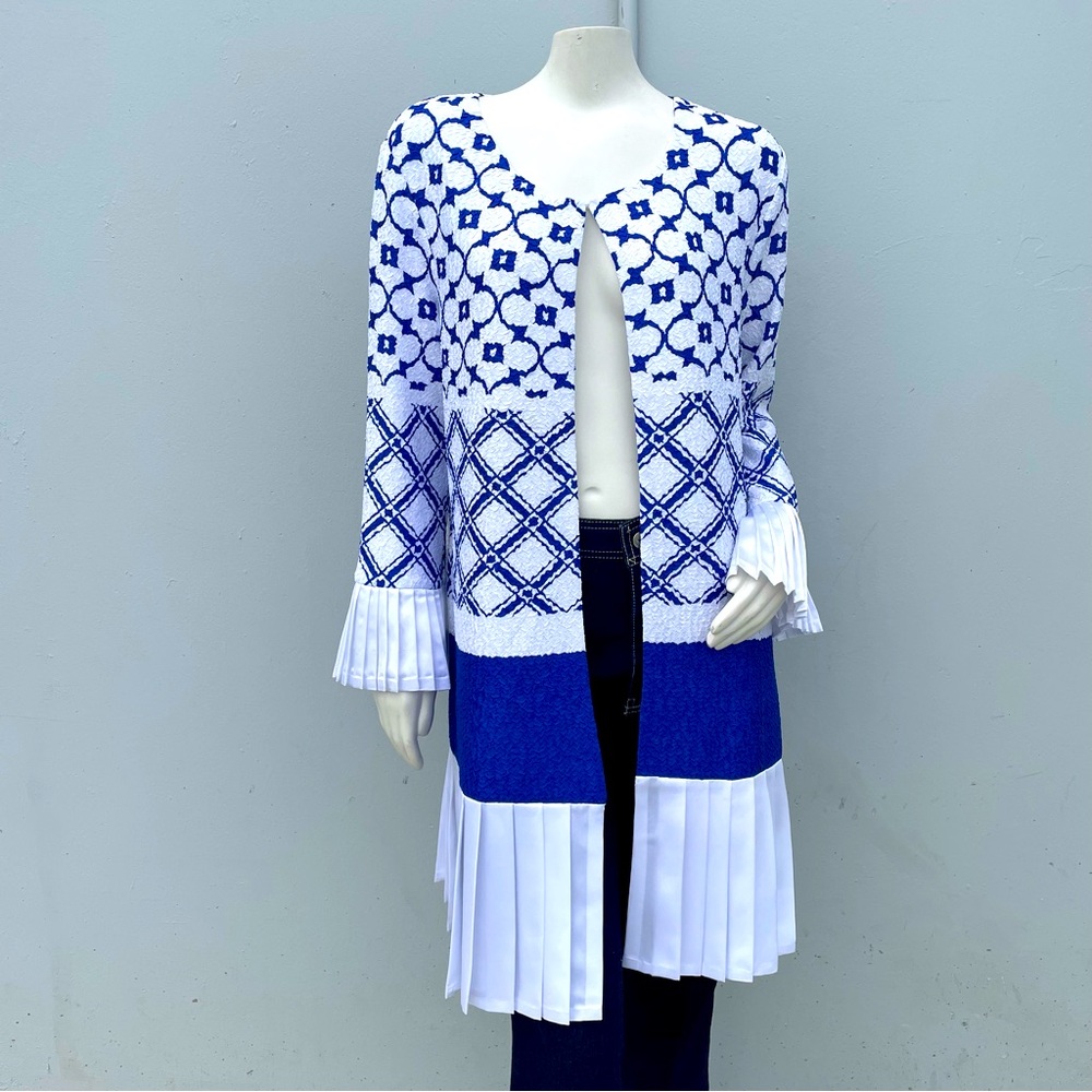 CHICOS Travelers Collection Moroccan Printed Crushed Jacket NWOT~Limited Edition